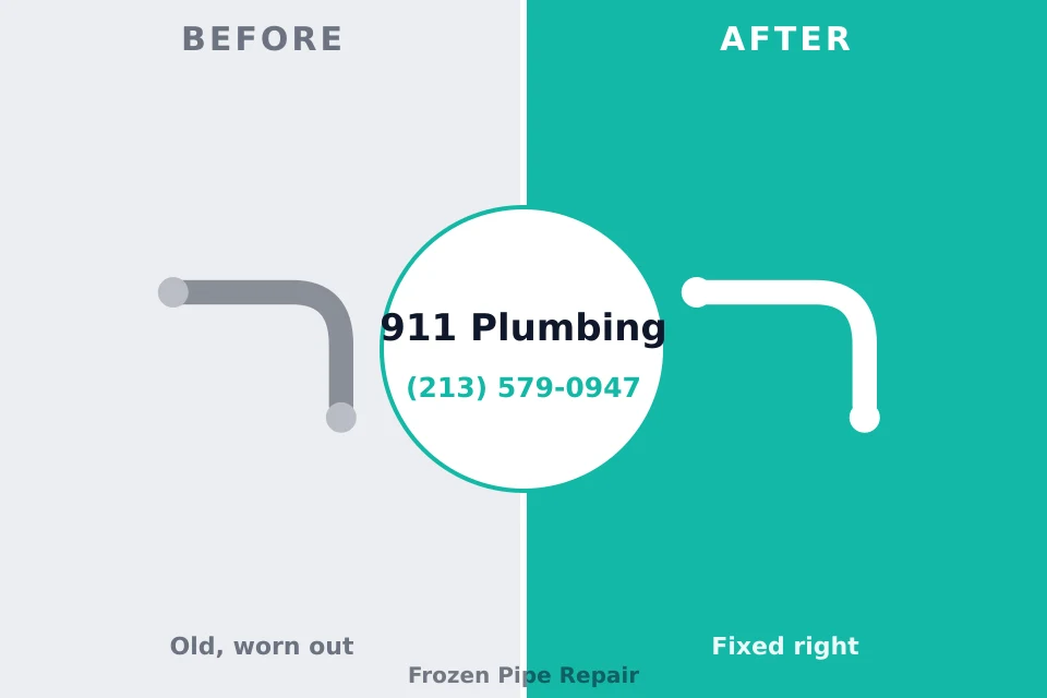 Before and after: plumbing repair Portageville, MO